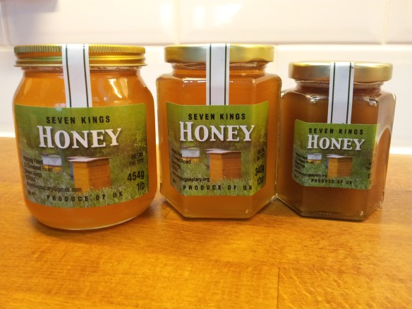 3 honey jars